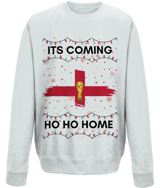 England Football - Its Coming Ho Ho Home Christmas Xmas Jumper Sweatshirt