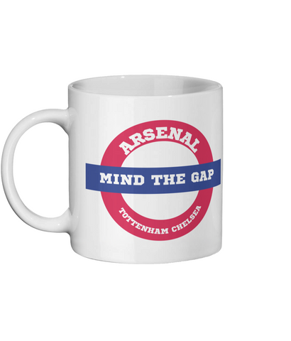 Arsenal FC Mug - Mind The Gap Chelsea and Tottenham Mug