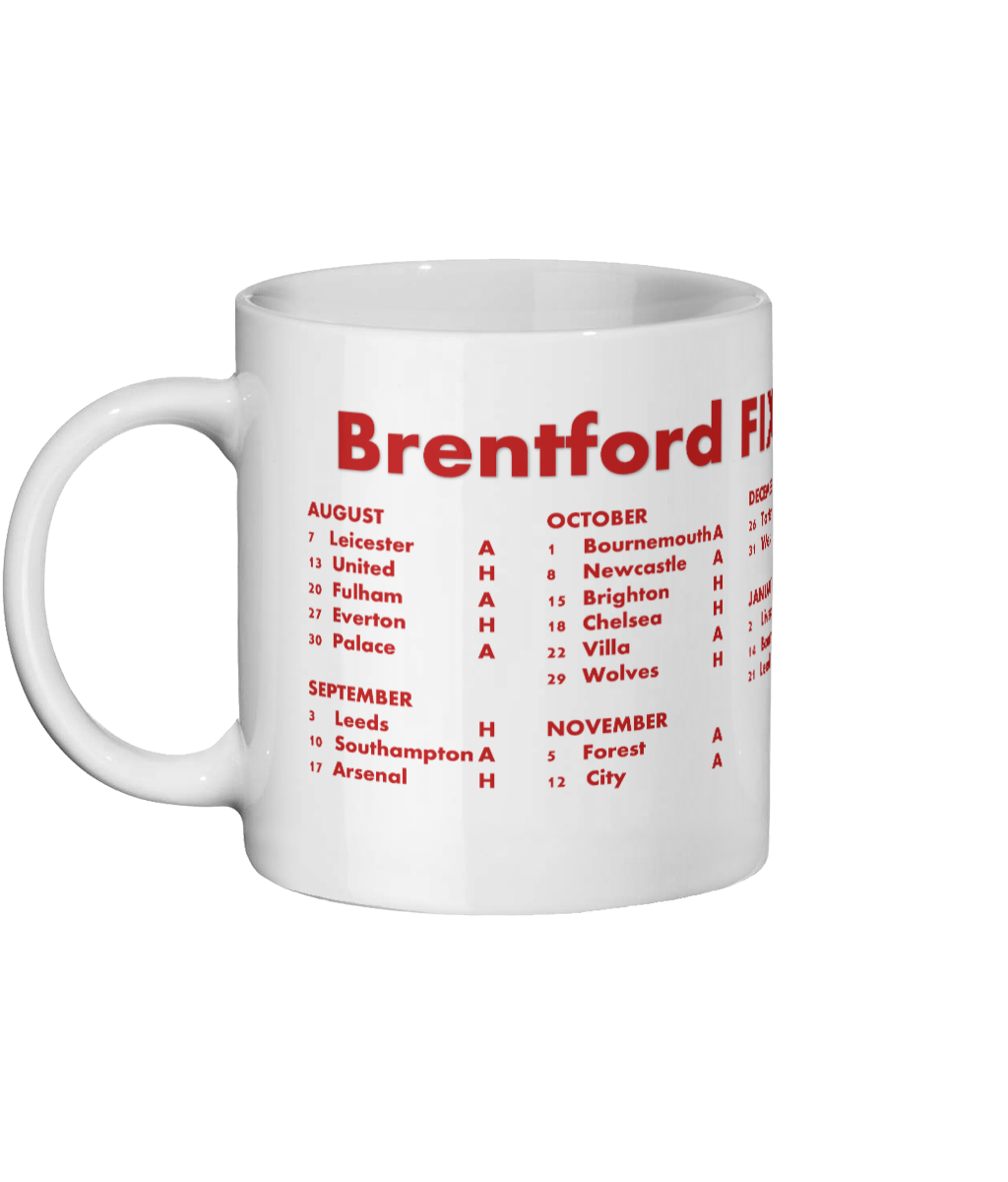 Brentford FC Fixtures 2022/23 Mug