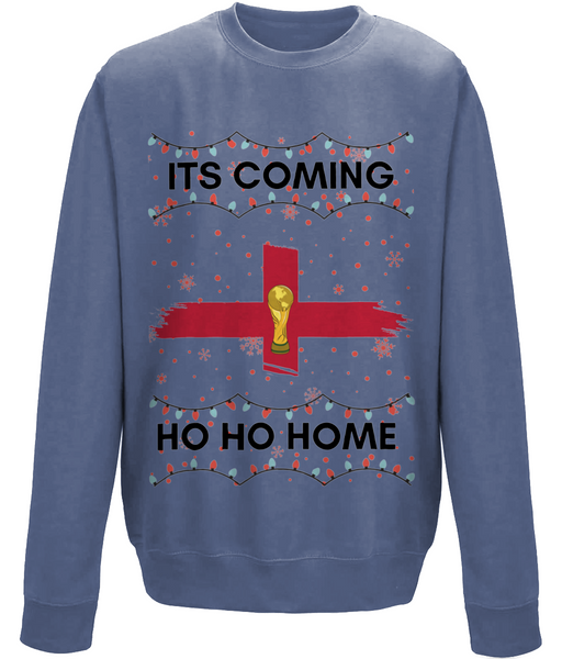 England Football - Its Coming Ho Ho Home Christmas Xmas Jumper Sweatshirt