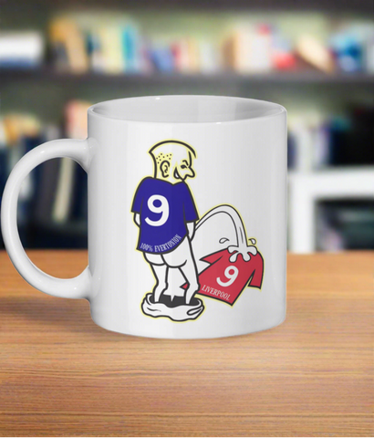 Everton FC peeing on Liverpool Mug