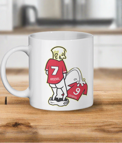 Arsenal FC Peeing On Liverpool Funny Mug