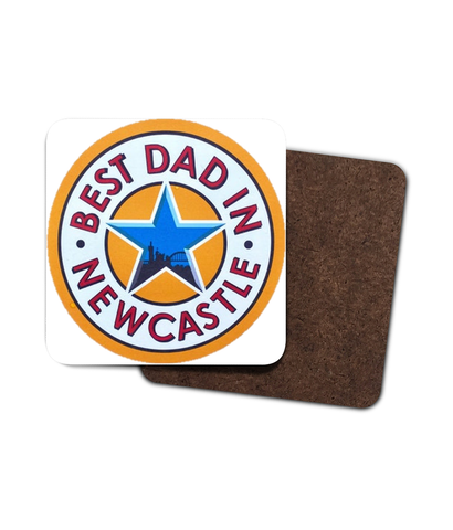 Newcastle United Mug Coaster - Best Dad in Newcastle Design