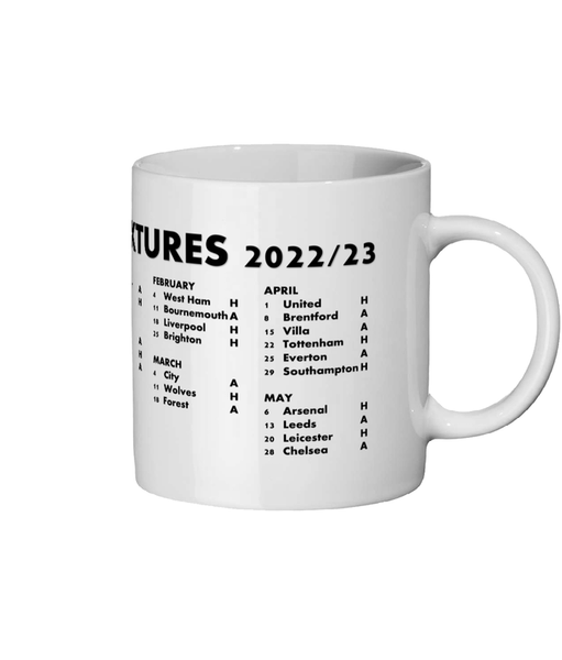 Newcastle United Mug - Newcastle United 2022/23 Fixtures Mug for him/her